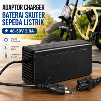 OTOHEROES Adaptor Charger Baterai Skuter Sepeda Listrik 48-59V 2.8A - 48V20AH