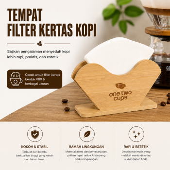 One Two Cups Tempat Filter Kertas Kopi Tray Rack Stand Coffee Paper - ZJ013