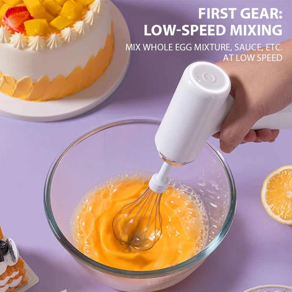 HAOY Mixer Elektrik 3 Kecepatan Hand Whisk Multi Function 13W 800mAh - HMF30 Gambar produk HAOY Mixer Elektrik 3 Kecepatan Hand Whisk Multi Function 13W 800mAh - HMF30 - 2
