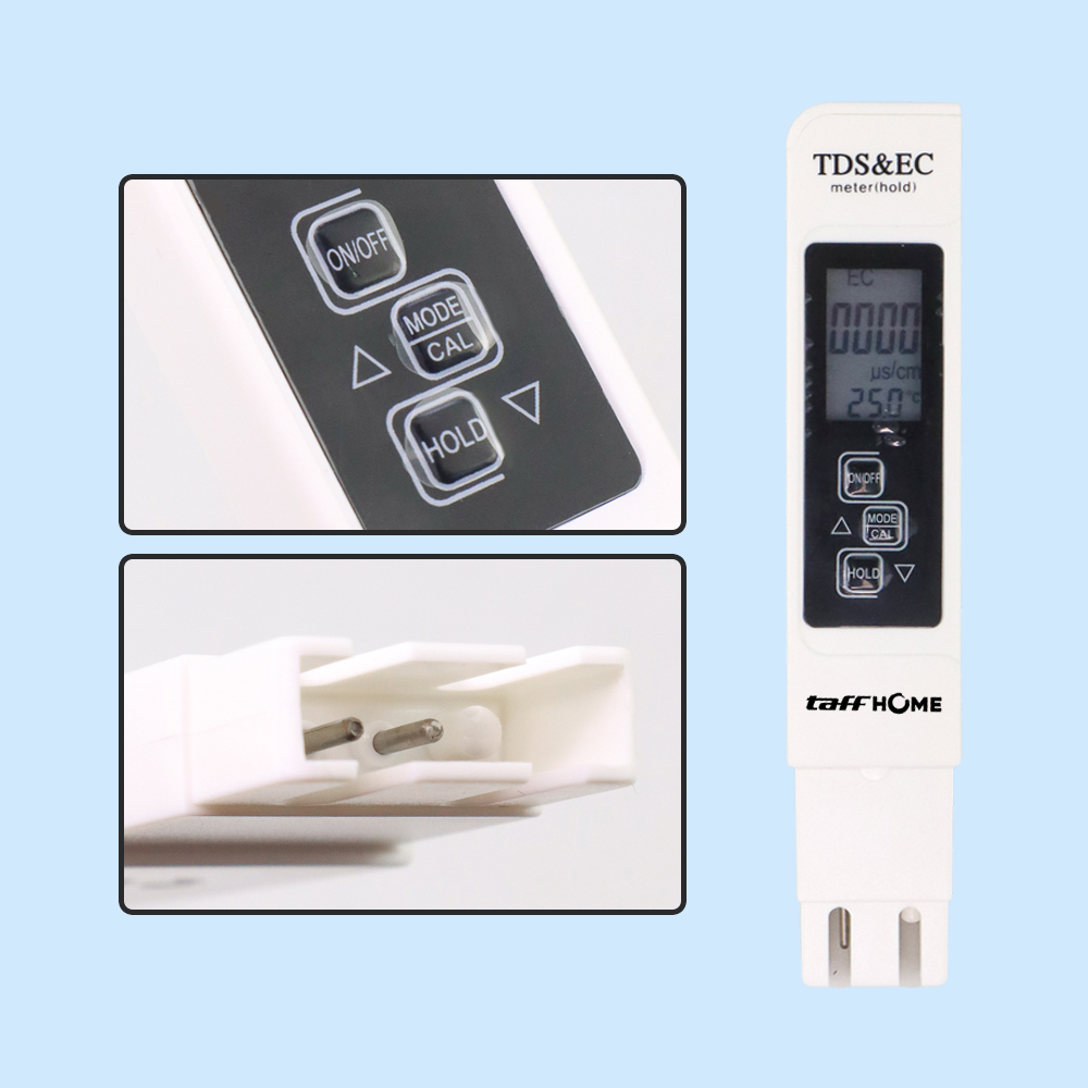 TaffHOME Alat Ukur Uji TDS EC Meter Digital Air Minum Akuarium - E-1 Gambar produk TaffHOME Alat Ukur Uji TDS EC Meter Digital Air Minum Akuarium - E-1 - 3