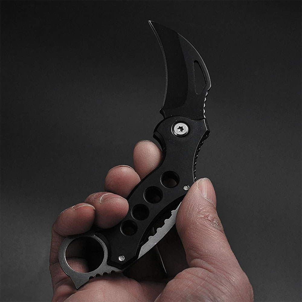 Andux Pisau Lipat Outdoor Pocket Knife Survival Tool with Carabiner - GK8 Gambar produk Andux Pisau Lipat Outdoor Pocket Knife Survival Tool with Carabiner - GK8 - 4