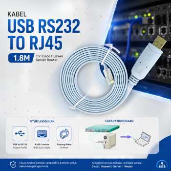 Prolific Kabel USB RS232 to RJ45 1.8M for Cisco Huawei Server Router - PL2303RA