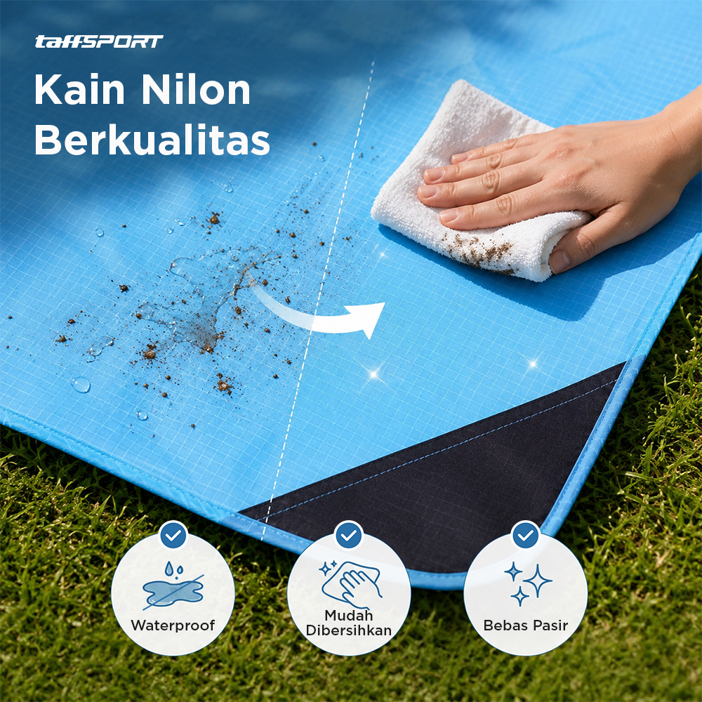 TaffSPORT Tikar Lipat Matras Camping Piknik Waterproof Mat 1.4x1.52M - FS-007 Gambar produk TaffSPORT Tikar Lipat Matras Camping Piknik Waterproof Mat 1.4x1.52M - FS-007 - 2