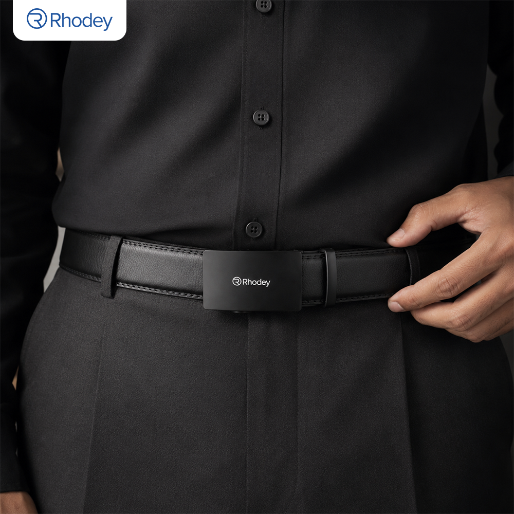 Rhodey Tali Ikat Pinggang Kulit PU Luxury dengan Automatic Buckle - GSPR Gambar produk Rhodey Tali Ikat Pinggang Kulit PU Luxury dengan Automatic Buckle - GSPR - 5