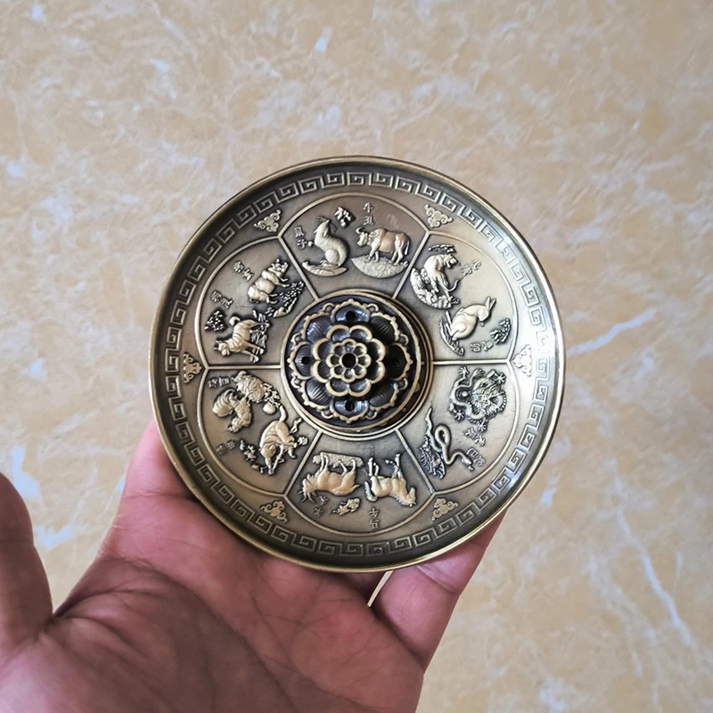SAIJER Tempat Dupa Incense Stick Holder Burner Zodiac Plate 10cm - YN005 Gambar produk SAIJER Tempat Dupa Incense Stick Holder Burner Zodiac Plate 10cm - YN005 - 4