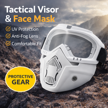SYSTECH Kacamata Helm Motor Goggles Airsoft Mouthpiece UV400 Windproof - DH-161