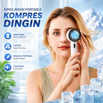 Gambar produk Eathtia Kipas Angin Portable Genggam Kompres Dingin 3 Speed 2200mAh - WX-622