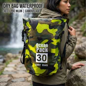 Ocean Pack Dry Bag Waterproof Backpack Strap Tas Tahan Air PVC Nilon - XAZ9