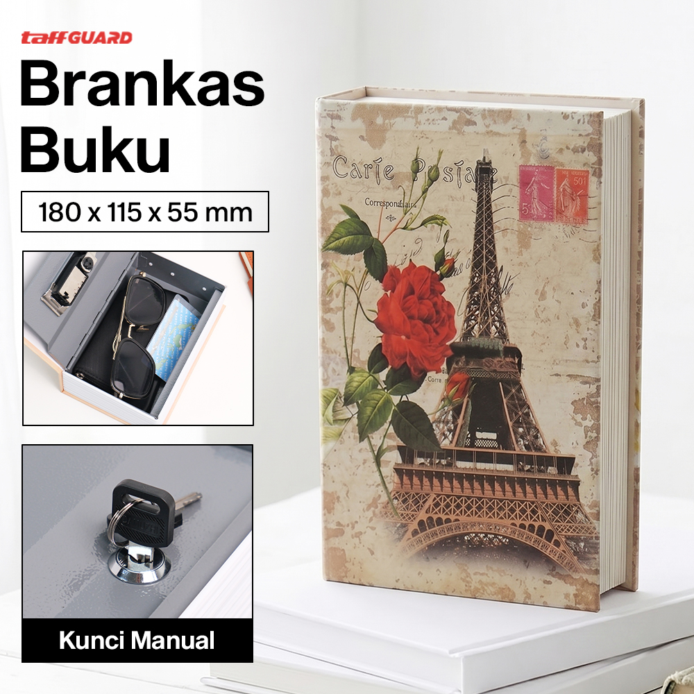 TaffGUARD Kotak Buku Novel Hidden Security Box Book Key Lock Size S - KB-20L Gambar produk TaffGUARD Kotak Buku Novel Hidden Security Box Book Key Lock Size S - KB-20L - Utama