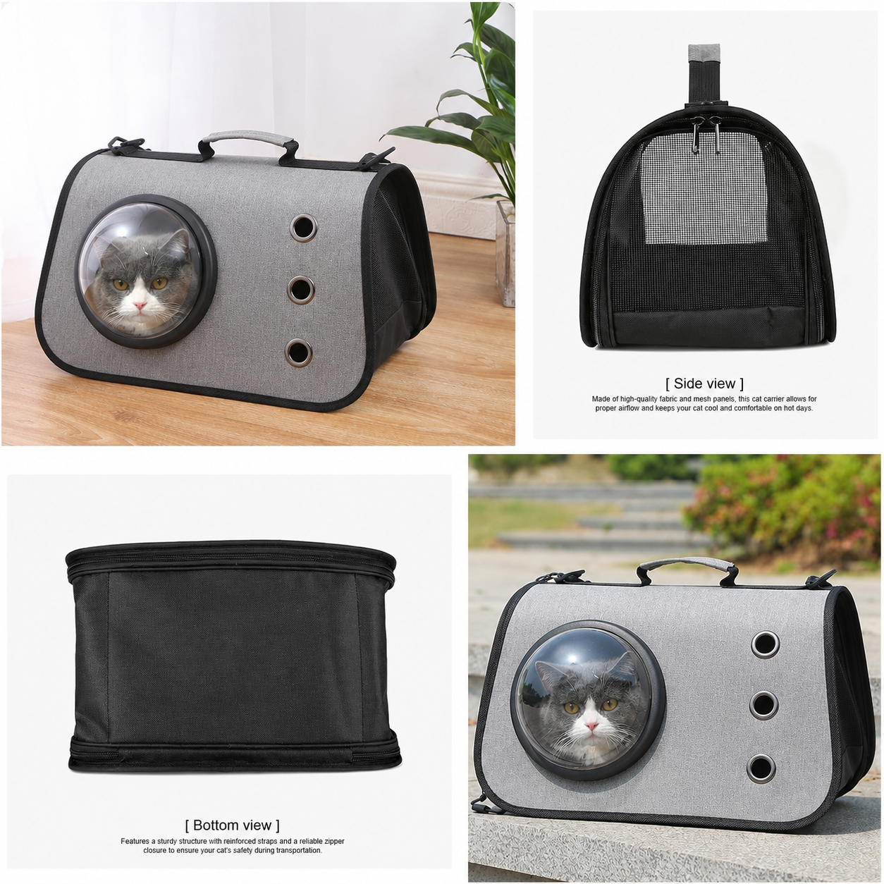 HABEI Tas Kucing Anjing Portable Breathable Linen Pet Carrier - HT-50 Gambar produk HABEI Tas Kucing Anjing Portable Breathable Linen Pet Carrier - HT-50 - 2