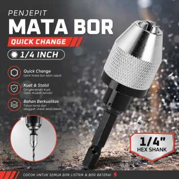 WREOW Penjepit Mata Bor Drill Bit Quick Change 1/4Inch Hex Shank - 2054A