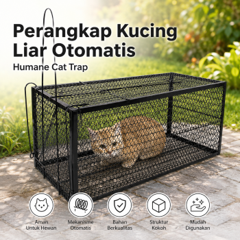 ADIWIN Jebakan Perangkap Kucing Liar Musang Otomatis Rescue Trap Cage - BK-10
