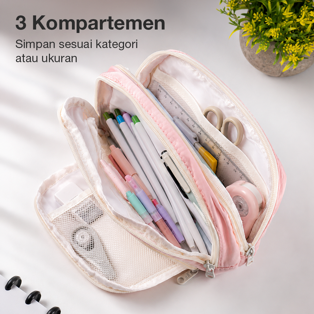Botang Wenhua Tempat Pensil Multi Layer Case Compact Pouch Stationary - MG-1354 Gambar produk Botang Wenhua Tempat Pensil Multi Layer Case Compact Pouch Stationary - MG-1354 - 1