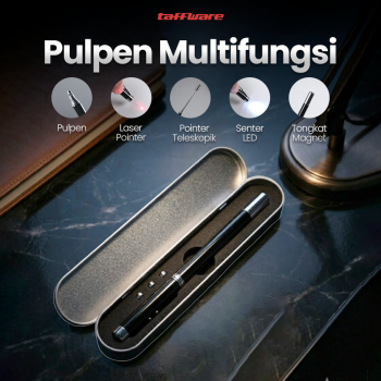 Taffware Pulpen Multifungsi 5in1 Laser Pointer Telescopic LED Magnetic - 5RLS