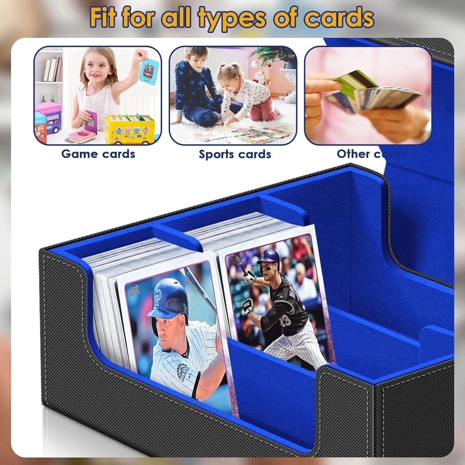 Kitoyz Kotak Penyimpanan Kartu TGC Magnetic PU Leather Storage Box 3 Row - KK-20 Gambar produk Kitoyz Kotak Penyimpanan Kartu TGC Magnetic PU Leather Storage Box 3 Row - KK-20 - 2