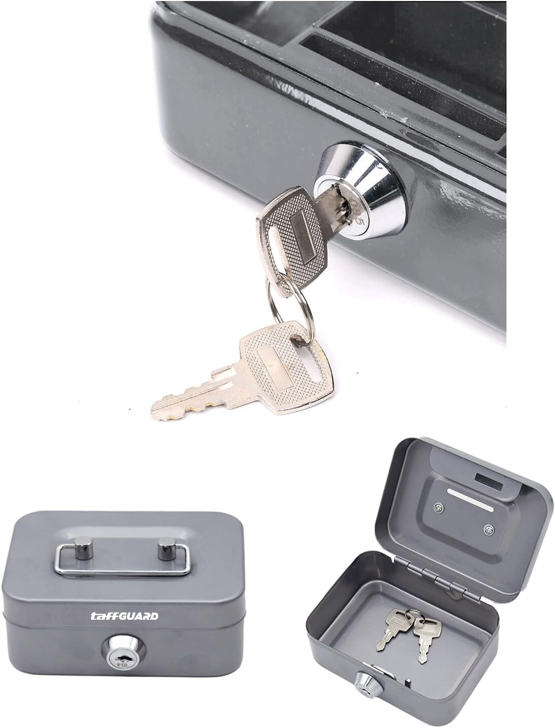 TaffGUARD Kotak Brankas Celengan Uang Safebox Key Lock 11.5x8.5x5cm - HC-11A Gambar produk TaffGUARD Kotak Brankas Celengan Uang Safebox Key Lock 11.5x8.5x5cm - HC-11A - 3