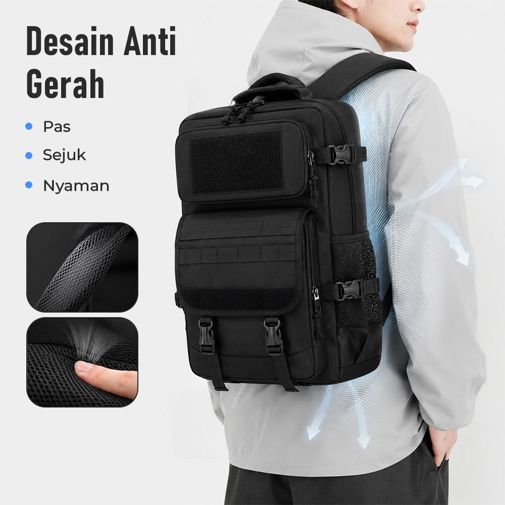 MOJOYCE Tas Ransel Kanvas Traveling Hiking Backpack Oxford Waterproof - MJ700 Gambar produk MOJOYCE Tas Ransel Kanvas Traveling Hiking Backpack Oxford Waterproof - MJ700 - 4