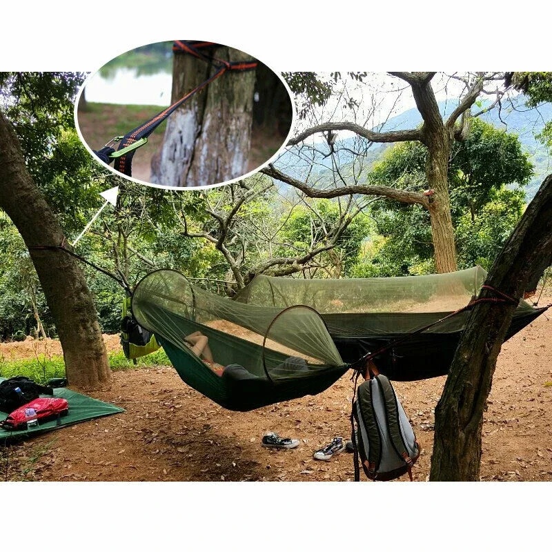 KILLAN Tali Webbing Hammock Strap Polyester 5+1 Loop 300kg 2M 2 PCS - TW-10 Gambar produk KILLAN Tali Webbing Hammock Strap Polyester 5+1 Loop 300kg 2M 2 PCS - TW-10 - 4