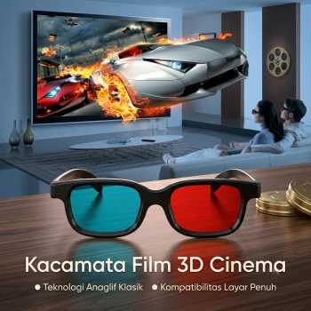 Kacamata Film 3D Bioskop Glasses Plastic Frame Cinema Movie Theater - H3