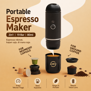 Gambar produk iCafilas Nanopresso Coffee Maker 2in1 19 Bar 80ml for Nespresso - ME2218
