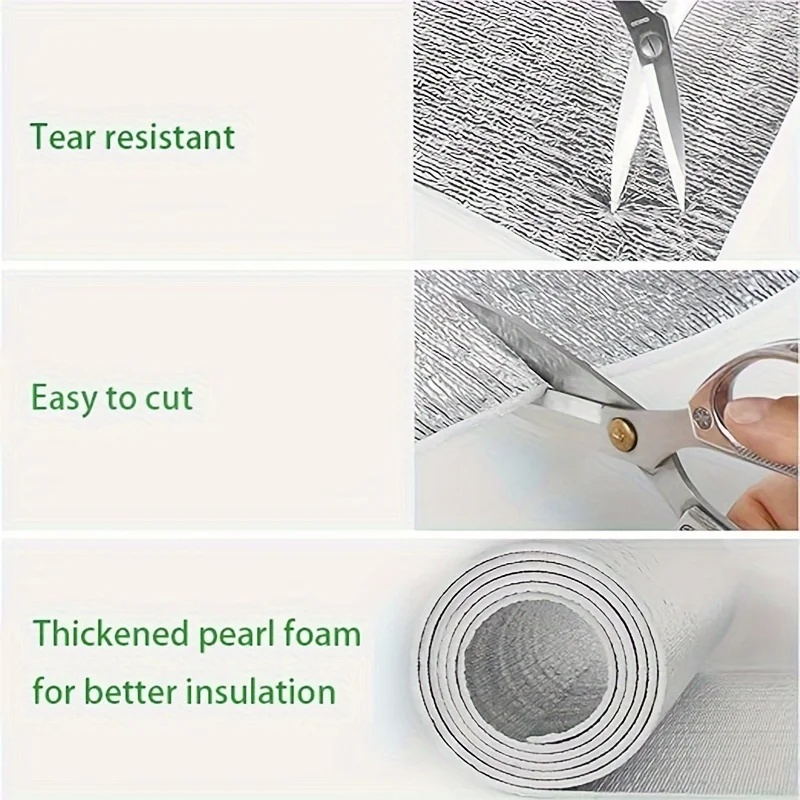 FIRHU Peredam Panas Atap Rumah Pearl Foam Aluminium Foil 3M 50cm 3.5mm - BP-10 Gambar produk FIRHU Peredam Panas Atap Rumah Pearl Foam Aluminium Foil 3M 50cm 3.5mm - BP-10 - 2