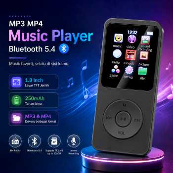 RockStar MP3 MP4 Music Player Pemutar Musik Bluetooth 1.8 Inch 250mAh - X90