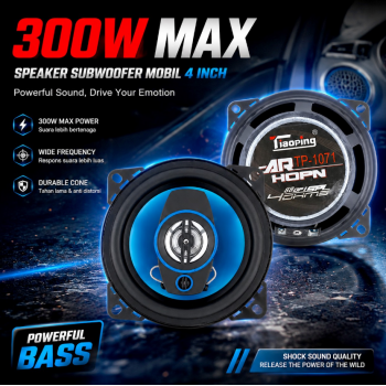 Tiaoping Speaker Subwoofer Mobil 4 Inch Strong Rebound 300W - TP-1071
