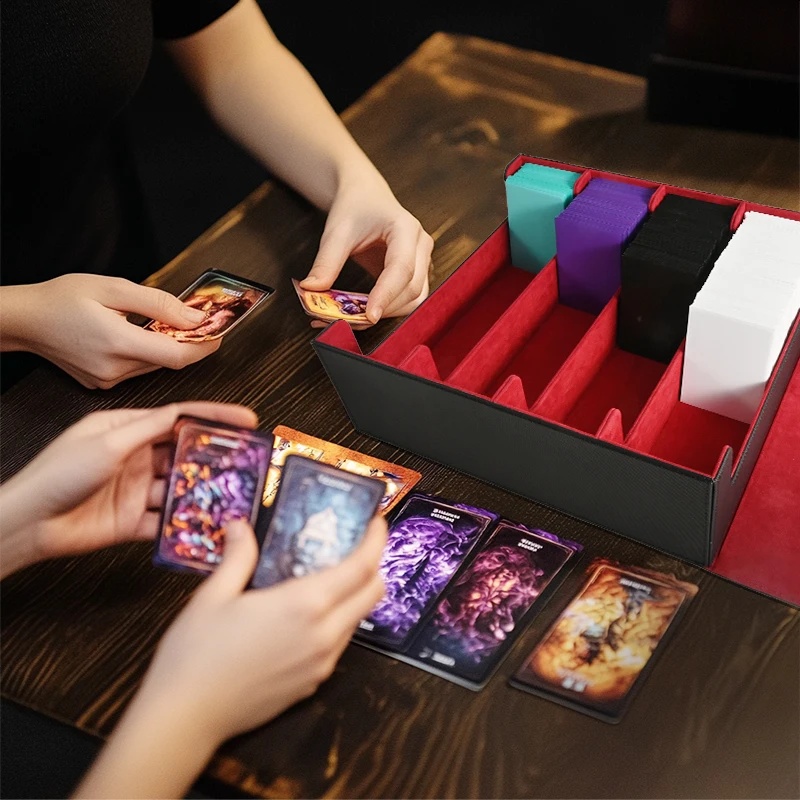 Kitoyz Kotak Penyimpanan Kartu TGC Magnetic PU Leather Storage Box 3 Row - KK-20 Gambar produk Kitoyz Kotak Penyimpanan Kartu TGC Magnetic PU Leather Storage Box 3 Row - KK-20 - 6