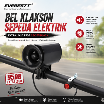 Gambar produk EVERESTT Bel Klakson Sepeda Elektrik Bike Horn Extra Loud 95dB - SB-205
