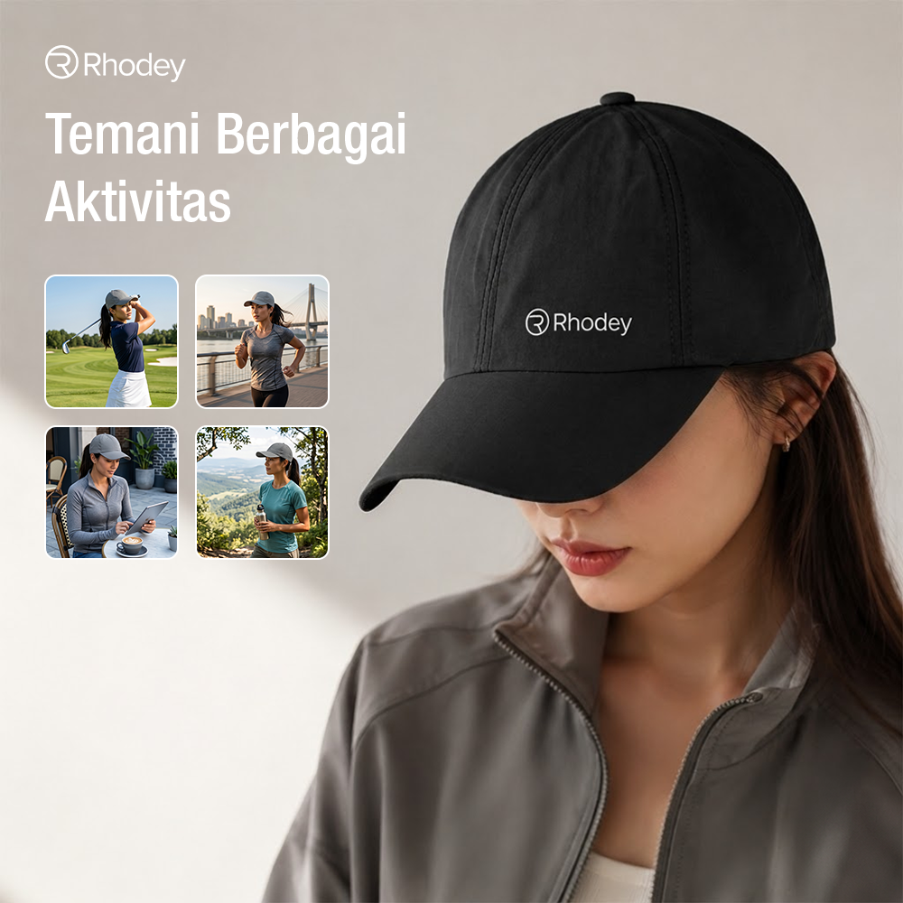 Gambar produk Rhodey Topi Baseball Polos Unisex Polyester Sport Style Cap - MZ237 - 6