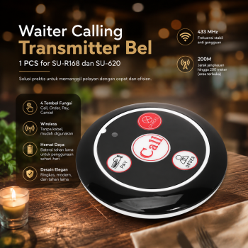RTKS Waiter Calling System Transmitter Bel Panggil Pelayan 1 PCS - SU-C04