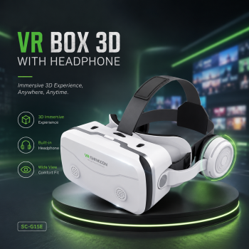 Shinecon VR Box 3D IMAX Screen Virtual Reality Glasses With Headphone - SC-G15E