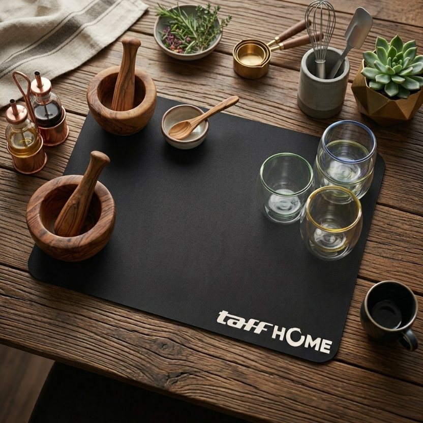 TaffHOME Bar Mat Splash Proof Non Slip Alas Meja Tatakan Gelas 50x39.5cm - CD0061 Gambar produk TaffHOME Bar Mat Splash Proof Non Slip Alas Meja Tatakan Gelas 50x39.5cm - CD0061 - 1
