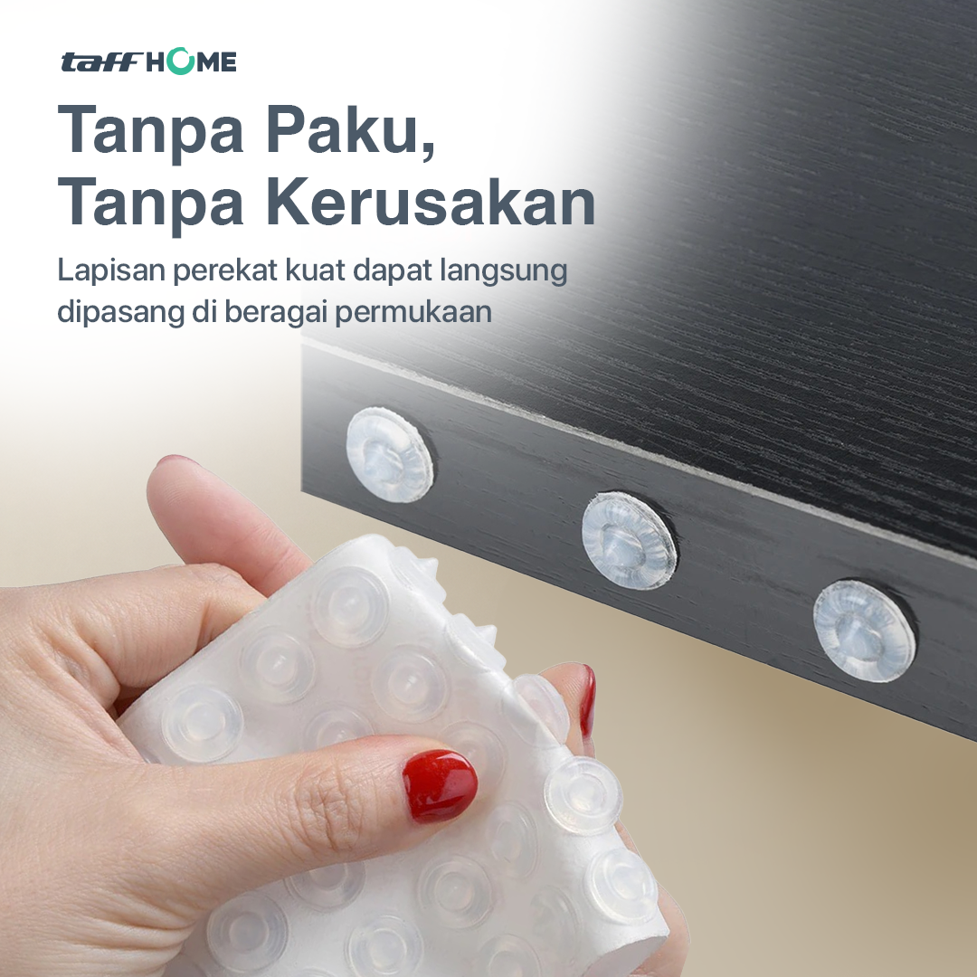 TaffHOME Sticker Silikon Bumper Benturan Pintu Door Stopper 50 PCS Tapercial - FZL11 Gambar produk TaffHOME Sticker Silikon Bumper Benturan Pintu Door Stopper 50 PCS Tapercial - FZL11 - 4