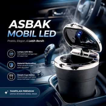 Gambar produk ASHIRAY Tray Asbak Mobil dengan Lampu LED - JC331