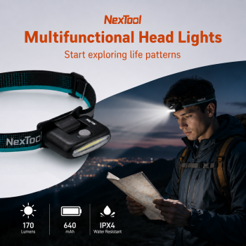 NexTool Senter Kepala Headlamp LED COB Rechargeable IPX4 170 Lumens - NE20002