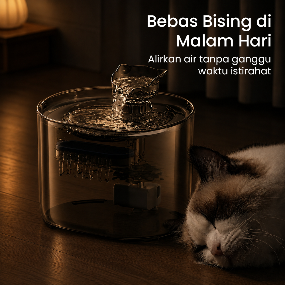 AECAT Water Dispenser Fountain 2 Mode Tempat Minum Kucing Anjing 2.2L - FT-66 Gambar produk AECAT Water Dispenser Fountain 2 Mode Tempat Minum Kucing Anjing 2.2L - FT-66 - 5