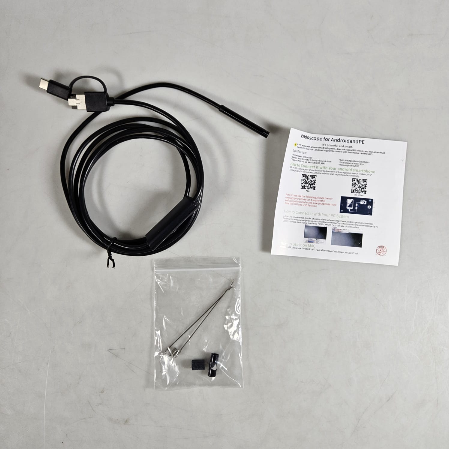 ANTOOTAN Kamera Endoskopi Industrial Endoscope 3in1 5.5mm 480P - AN98 Gambar produk ANTOOTAN Kamera Endoskopi Industrial Endoscope 3in1 5.5mm 480P - AN98 - 6