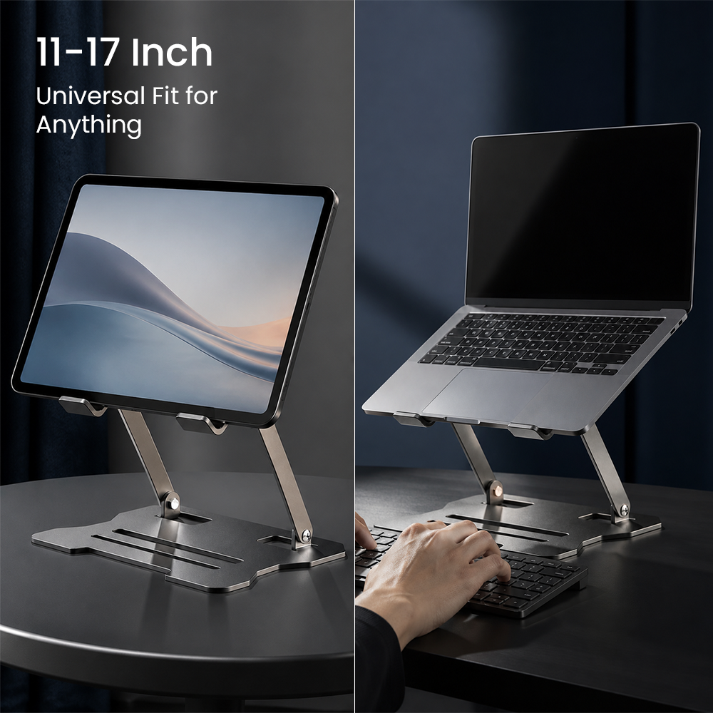 Dawadeslo Stand Laptop Carbon Steel Dudukan Holder Foldable Adjustable - N20 Gambar produk Dawadeslo Stand Laptop Carbon Steel Dudukan Holder Foldable Adjustable - N20 - 6