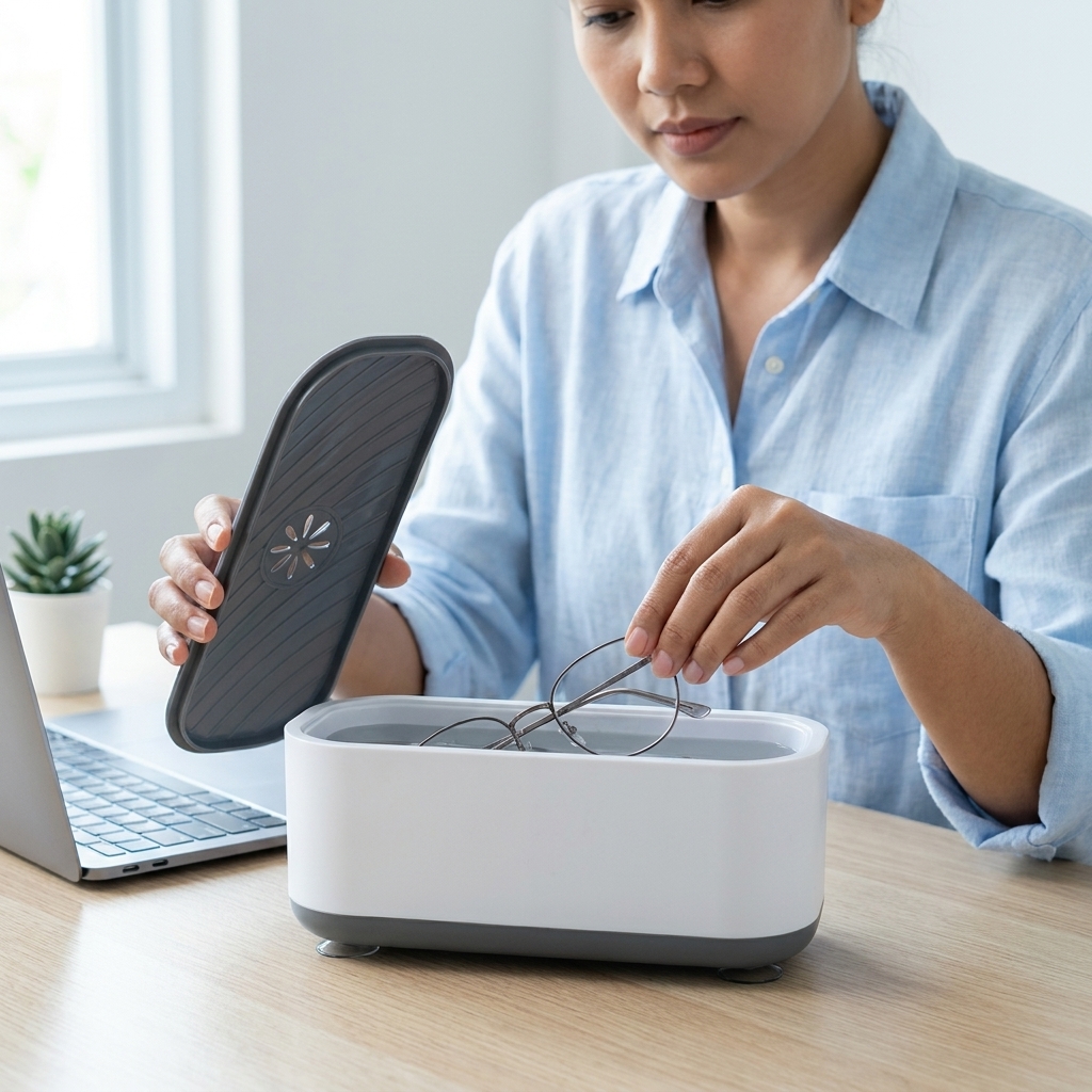 MOJOYCE Pembersih Kacamata Perhiasan Vibration Cleaning Machine - QX-021 Gambar produk MOJOYCE Pembersih Kacamata Perhiasan Vibration Cleaning Machine - QX-021 - 5