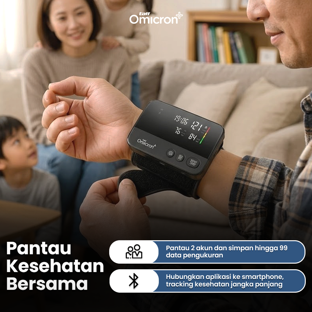 TaffOmicron Tensimeter Digital Pengukur Tekanan Darah Battery Power - YK-BPA1L Gambar produk TaffOmicron Tensimeter Digital Pengukur Tekanan Darah Battery Power - YK-BPA1L - 3