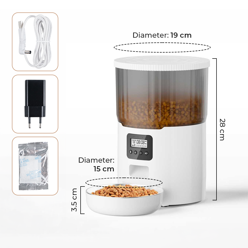 Repetsun Tempat Makan Hewan Peliharaan Otomatis Food Dispenser 4L - RPS4 Gambar produk Repetsun Tempat Makan Hewan Peliharaan Otomatis Food Dispenser 4L - RPS4 - 7