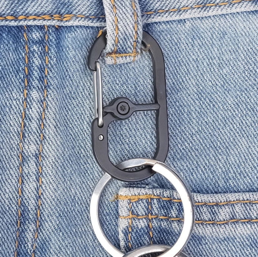 W-Biner Karabiner Carabiner Dual Loop Spring Lock Gantungan Kunci 36kg - GC010 Gambar produk W-Biner Karabiner Carabiner Dual Loop Spring Lock Gantungan Kunci 36kg - GC010 - 4