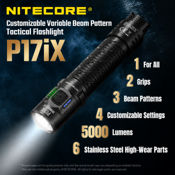 NITECORE Senter LED NiteLab M515S Tactical Lumin Shield 5000 Lumens - P17iX