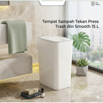 TaffHOME Tempat Sampah Tekan Press Trash Bin Smooth Opening - T15