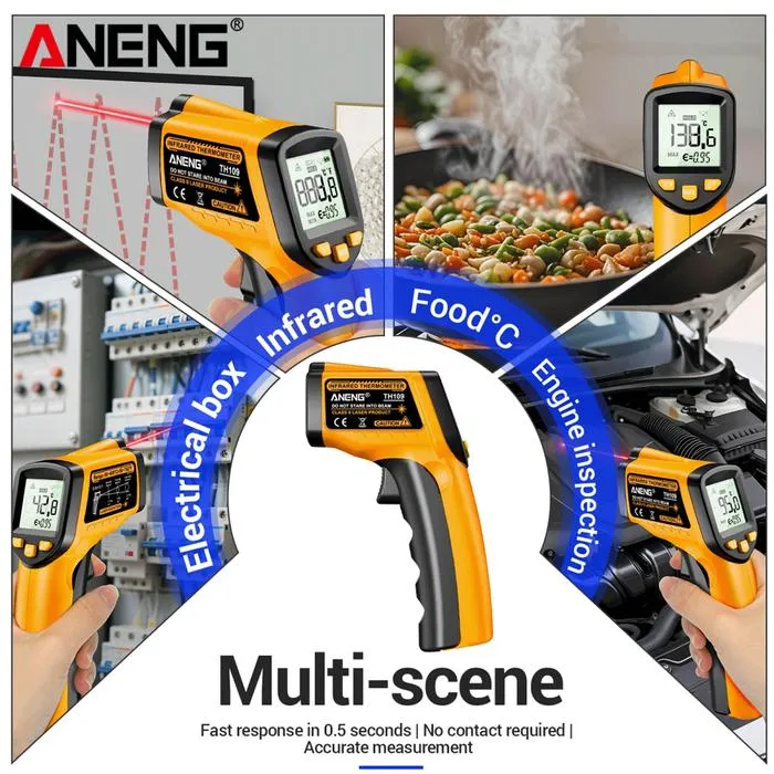 ANENG Termometer Industrial Digital Thermogun Infrared Backlight - TH109 Gambar produk ANENG Termometer Industrial Digital Thermogun Infrared Backlight - TH109 - 3