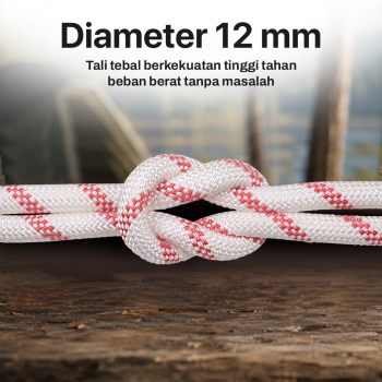 Gambar produk Tali Paracord Tenda Outdoor Rope Steel Buckle 12mm 20M - SC12 - 2