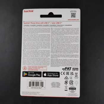Gambar produk SanDisk Phone Drive USB Type-C 3.2 Gen 1 150MB/s 256GB - SDIXS0N - Kemasan