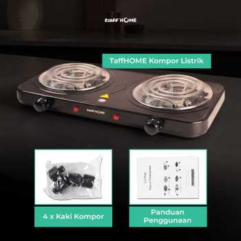 Gambar produk TaffHOME Kompor Listrik 2 Tungku Portable Coil Hot Plate 2000W - C2-2000-05 - 7