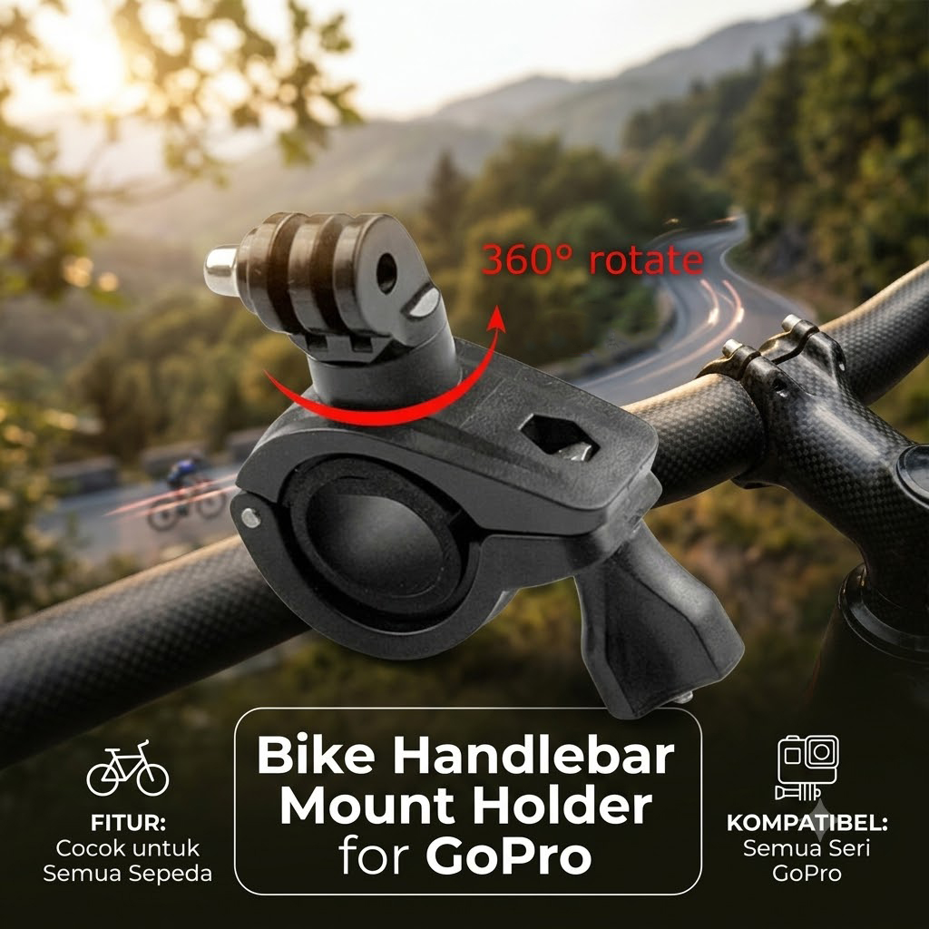Gambar produk PULUZ Bike Handlebar Mount Holder for GoPro - 3